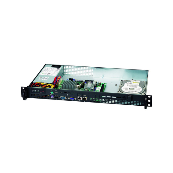 Supermicro CSE-503L-200B 1U Chassis max. 2x2,5 Front I/O Short 200W